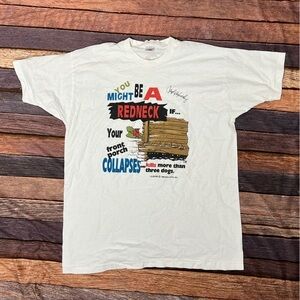 Vintage Country Cowboy Redneck Jeff Foxworthy Funny Humor Graphic Tshirt Men